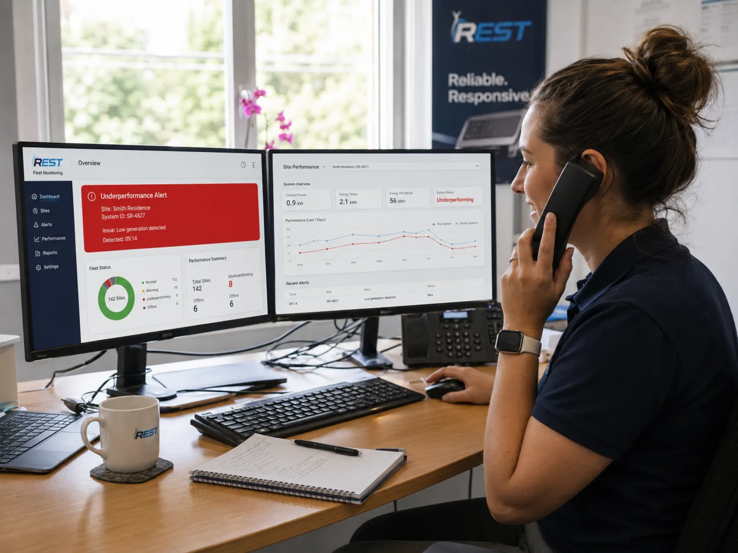 REST UK system monitoring alert