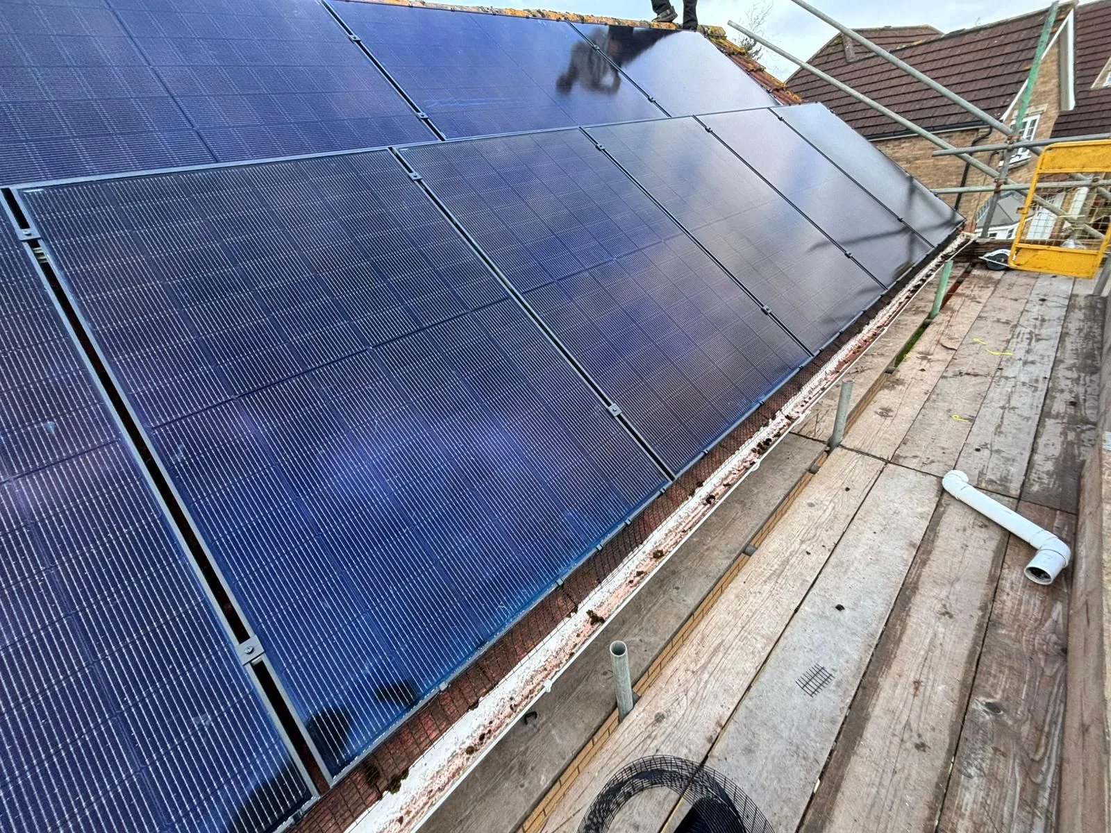 Solar panels on a home roof in South Wales: 12 panels, 5.7 kWp
