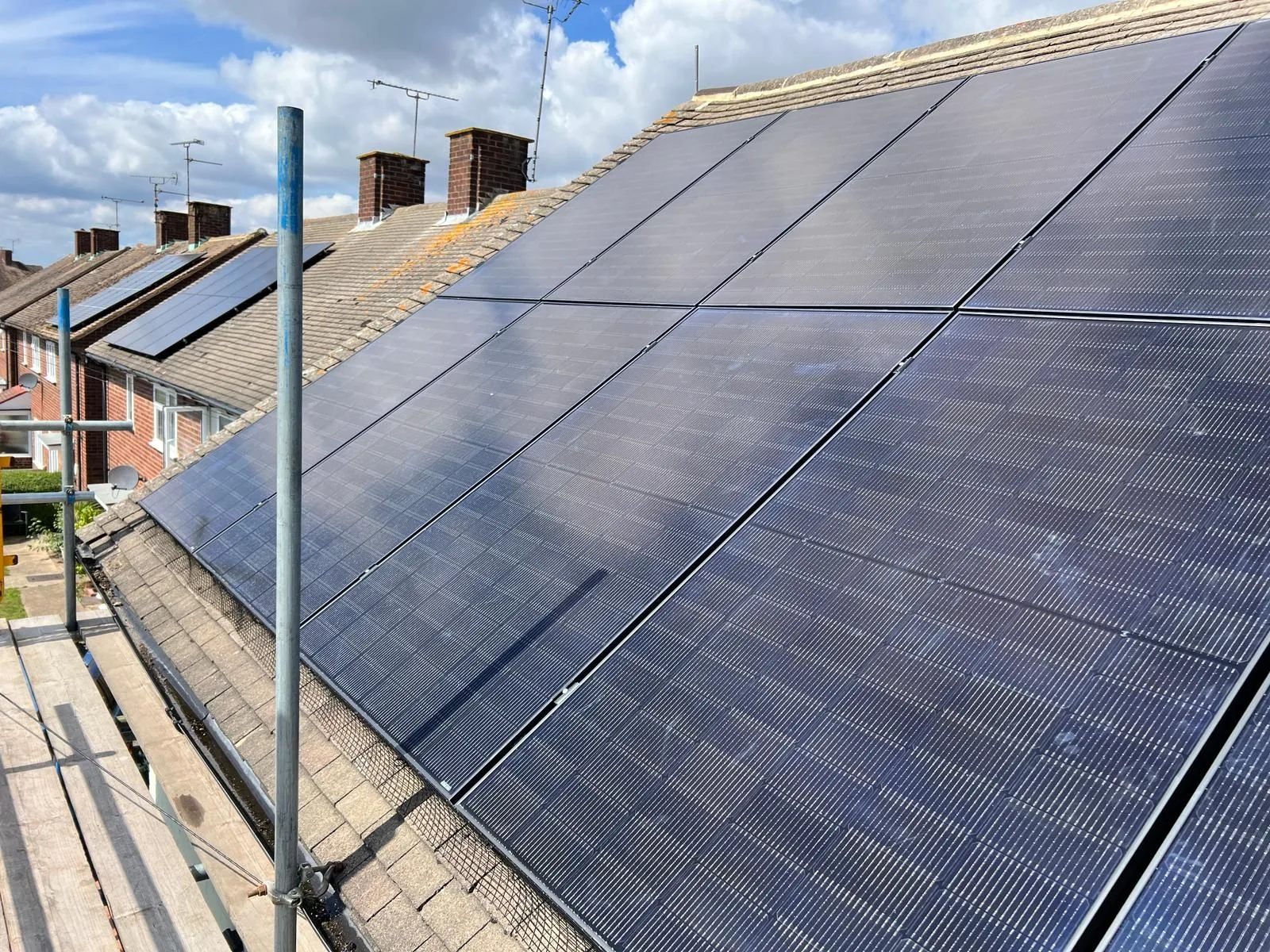Solar panels on a home roof in Rochford, Essex: 10 panels, 4.8 kWp