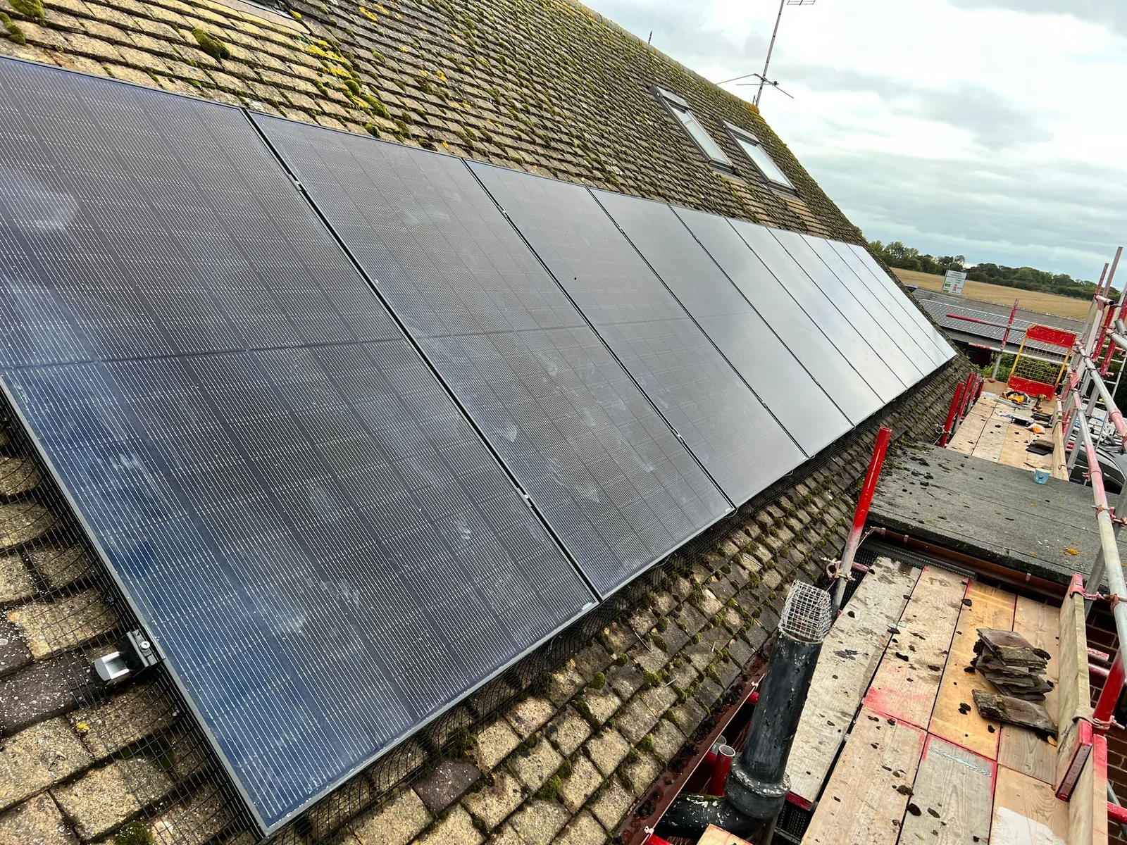 Solar panels on a home roof in Thanet, Kent: 20 panels, 10 kWp