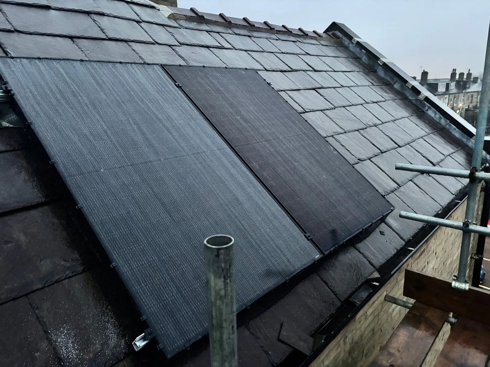 Solar panels on a home roof in West Yorkshire: 12 panels, 6 kWp