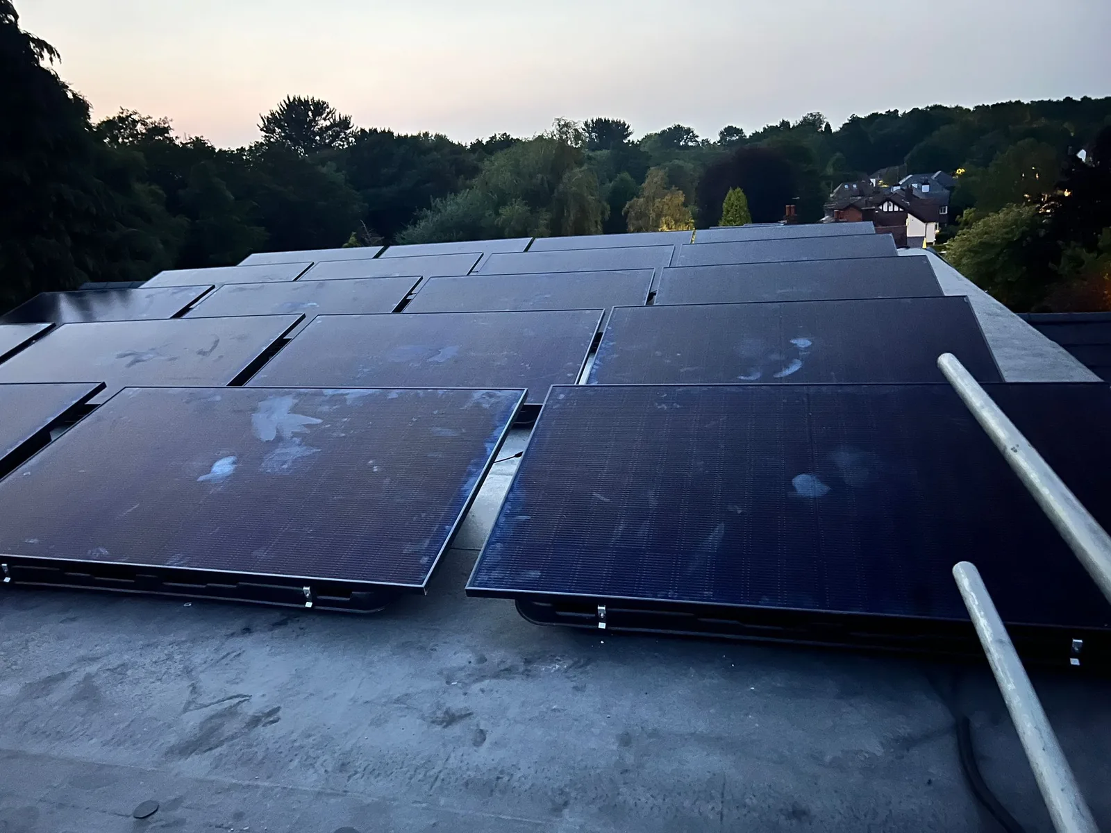 Solar panels on a home roof in Greater Manchester: 22 panels, 11 kWp