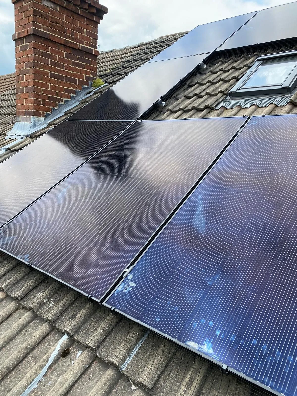 Solar panels on a home roof in South Yorkshire: 14 panels, 6.02 kWp